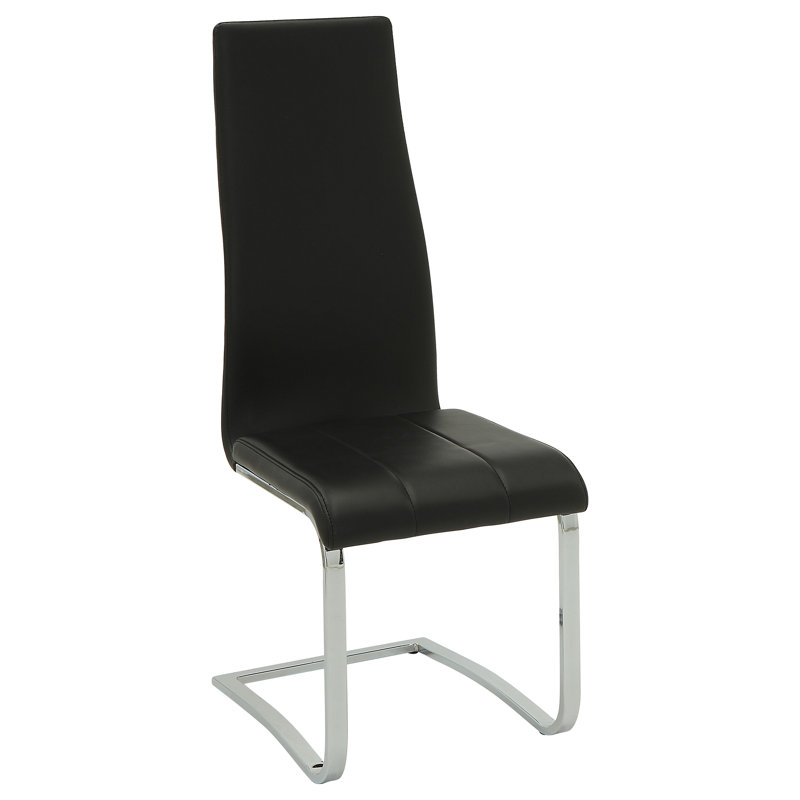 Benjeman 19.5'' H Metal Cantilever Chair, 4, Black