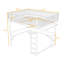 Lit mezzanine en métal avec bureau, lumière, ports de charge, tablette PC et tablette suspendue-129458582-129458584