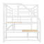 Lit mezzanine peu encombrant avec escalier de rangement intégré pour lit simple-861894859