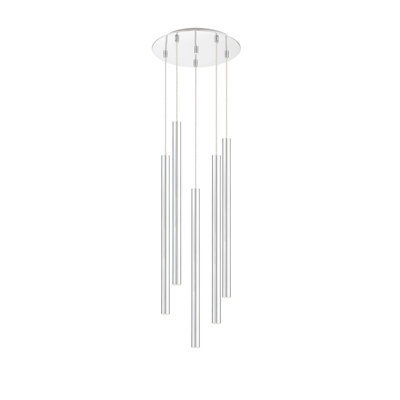 Luminaire suspendu cylindrique à DEL 5 lumières Bowning