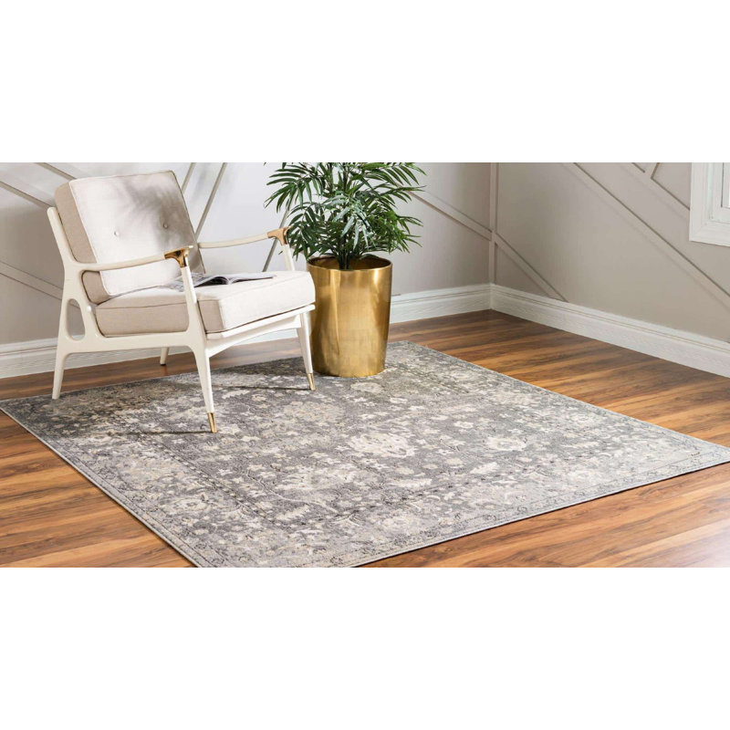 Geddis Ikat Indoor Rug, Square 4'