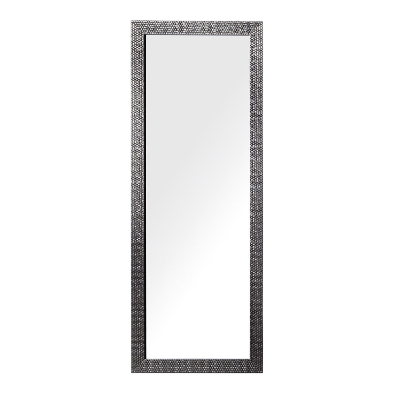 Gerhart Flat Wall Mirror, Dark Brown