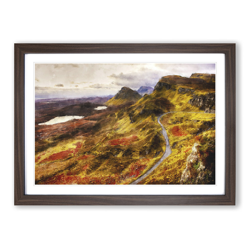 Mountain View in Scotland - Framed Print, Walnut Framed, 62cm H x 87cm W x 2cm D