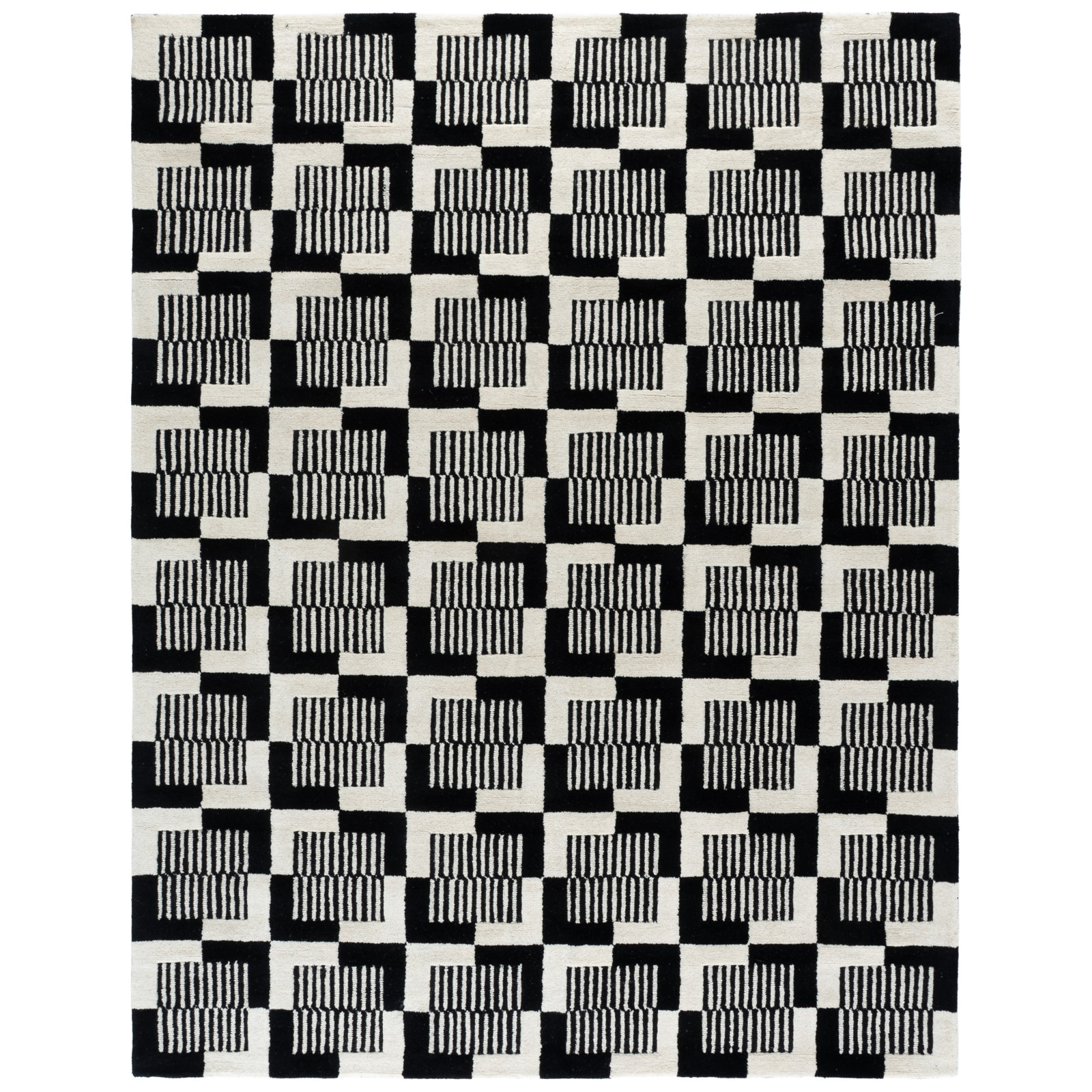 Harton Hand-Tufted Geometric Rug, Rectangle 8' x 10'