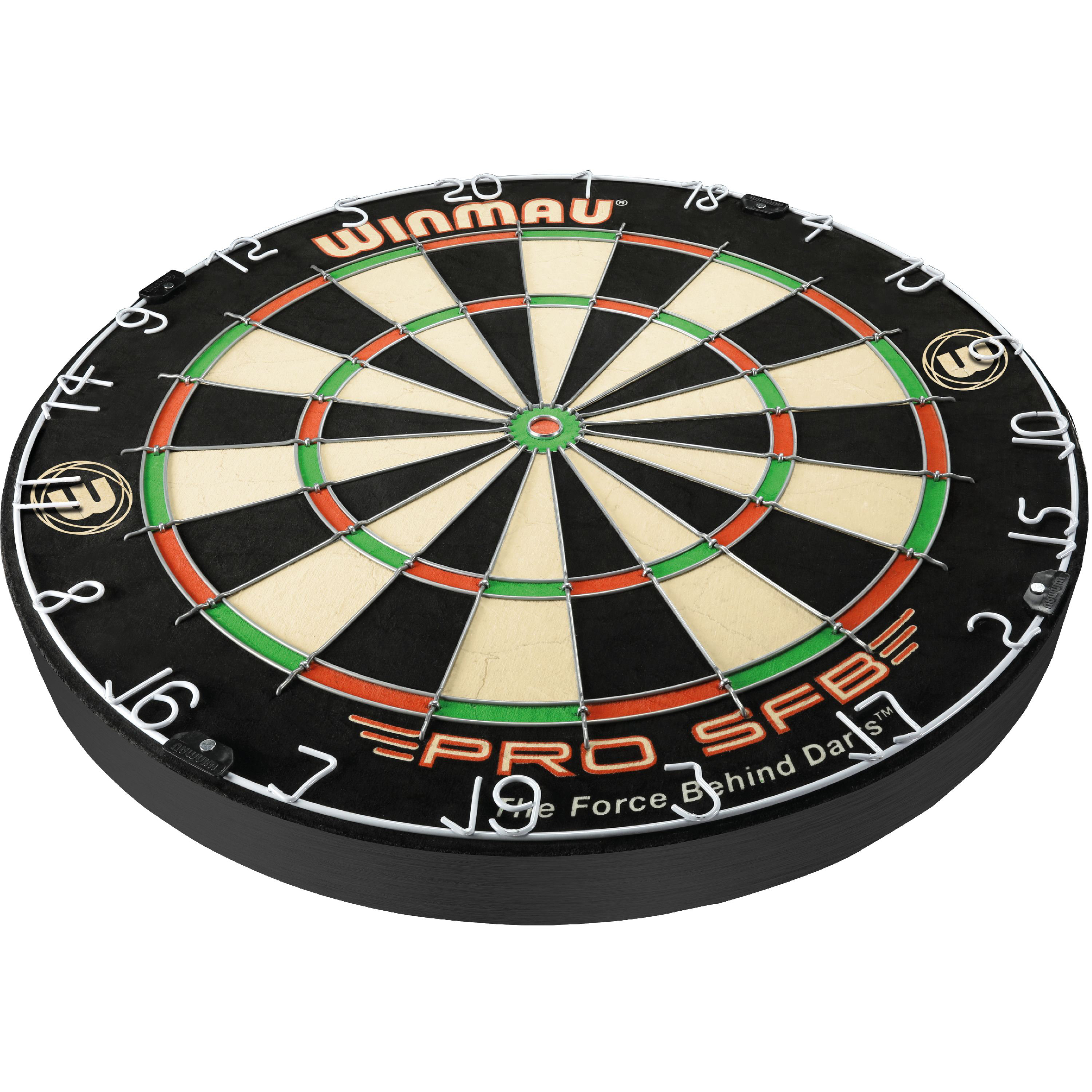 Armoire Winmau Pour Cible De Fléchettes - Placard Deluxe Noir Avec Panneaux Score Home/Away, Fixations Incluses