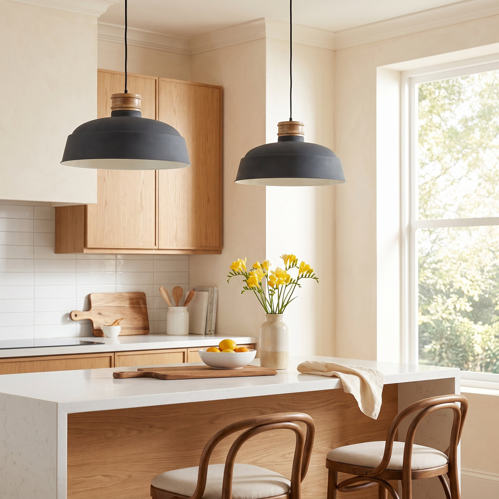 Mesmer Single Light Iron Dimmable Pendant