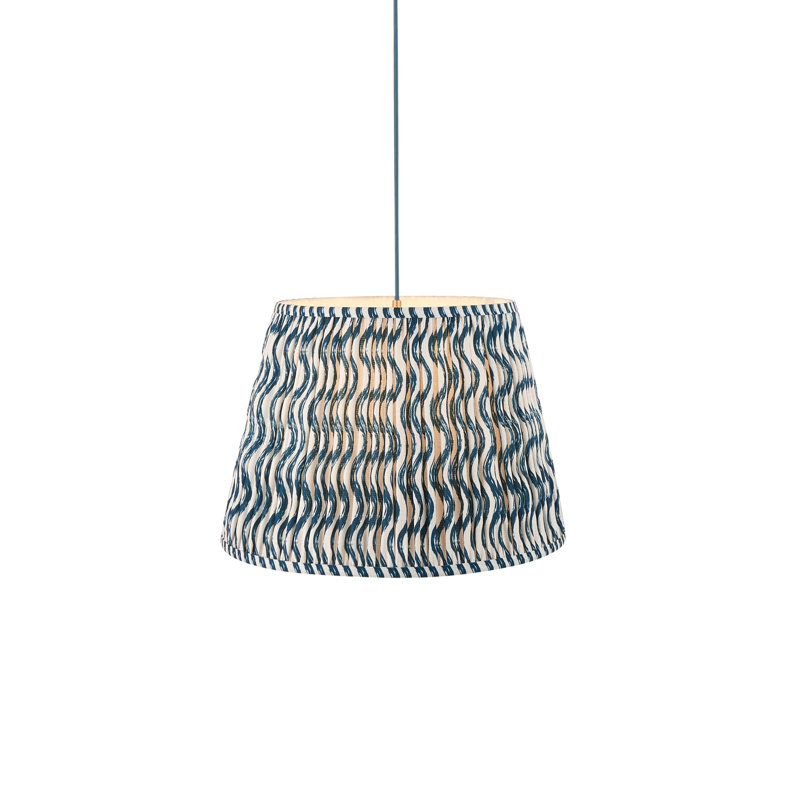 Parksdale 1 - Light Brushed Brass Pendant, Blue