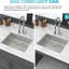 Évier de cuisine en acier inoxydable T304 conforme à la norme 23 x 18 5,5 pouces, profondeur basse, drain incliné, conception anti-éclaboussures, revêtement de condensation, coussin antibruit, bord avant plat, avec ensemble de drain et