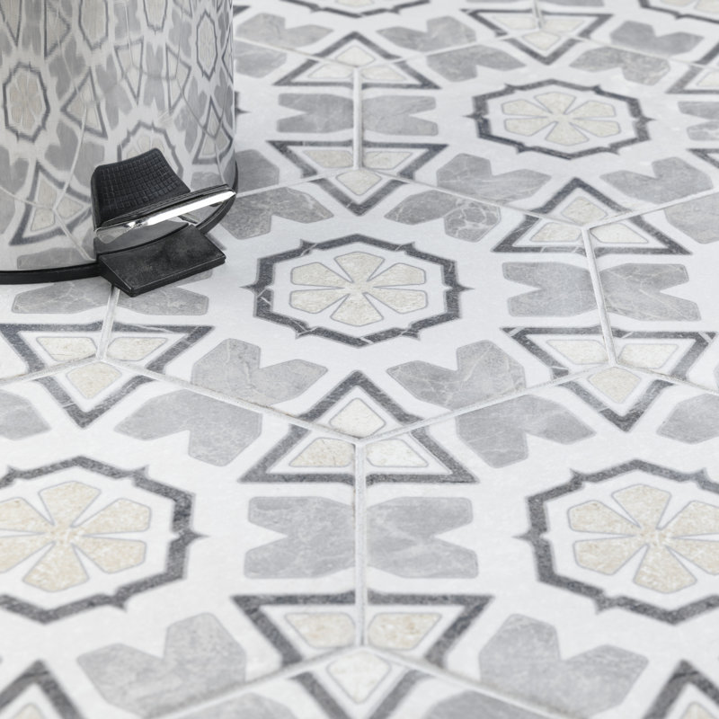 Mazzo 9" x 10" Porcelain Patterned Wall & Floor Tile