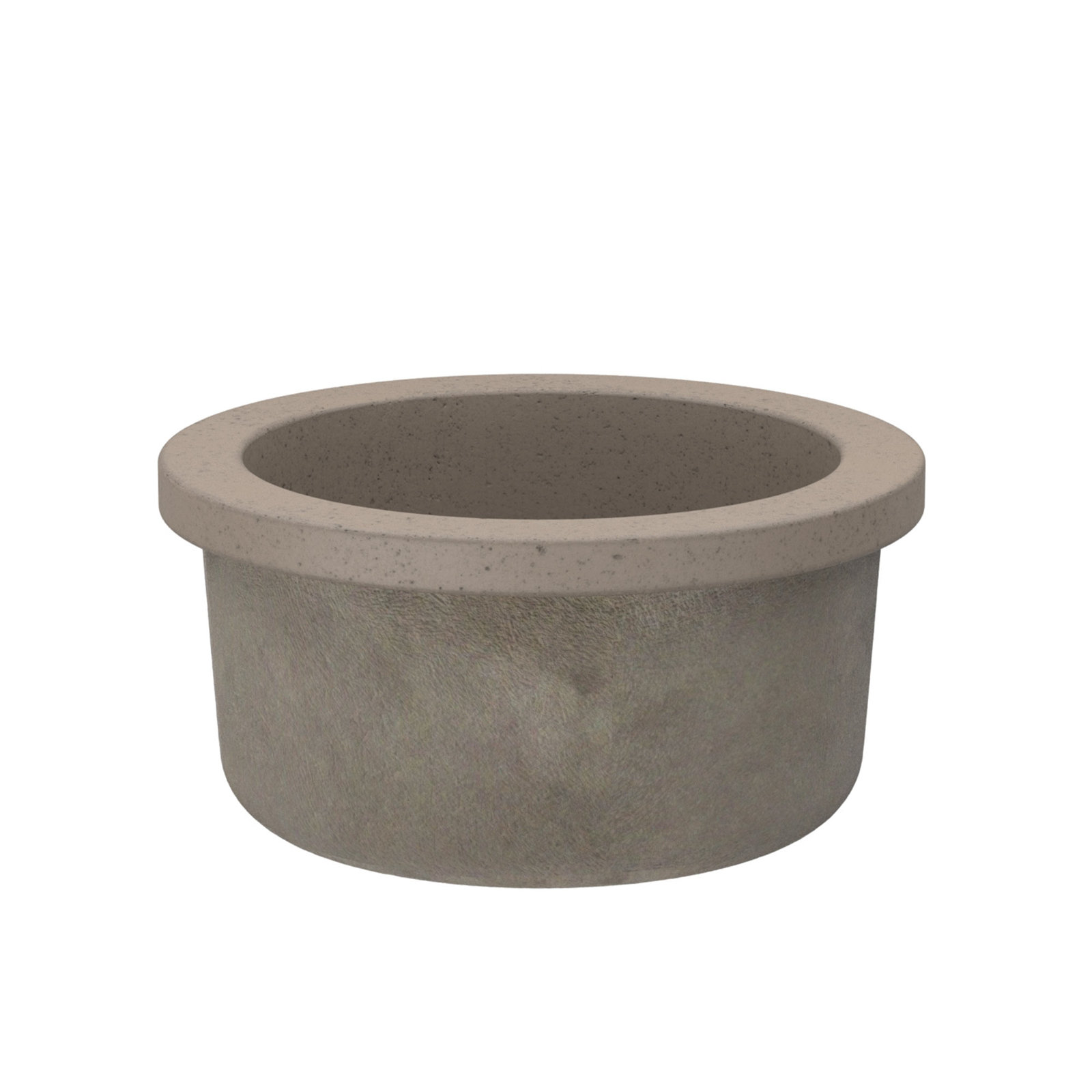 Malibu NativeStone Concrete 14" Round Dual Mount Bar Sink, Earth