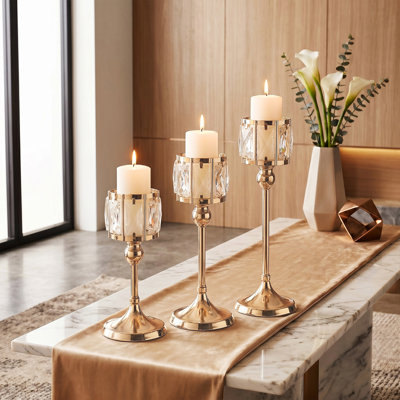 Crystal + Iron Candelabra