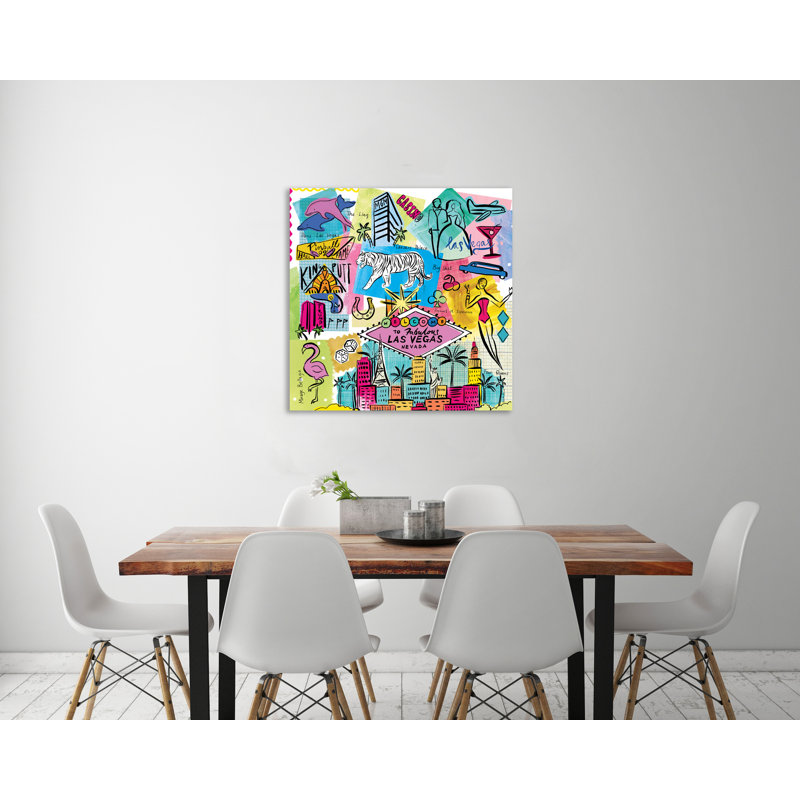 "Global Travel X", toile tendue par Farida Zaman, H 48 po x l 48 po x P 1,5 po