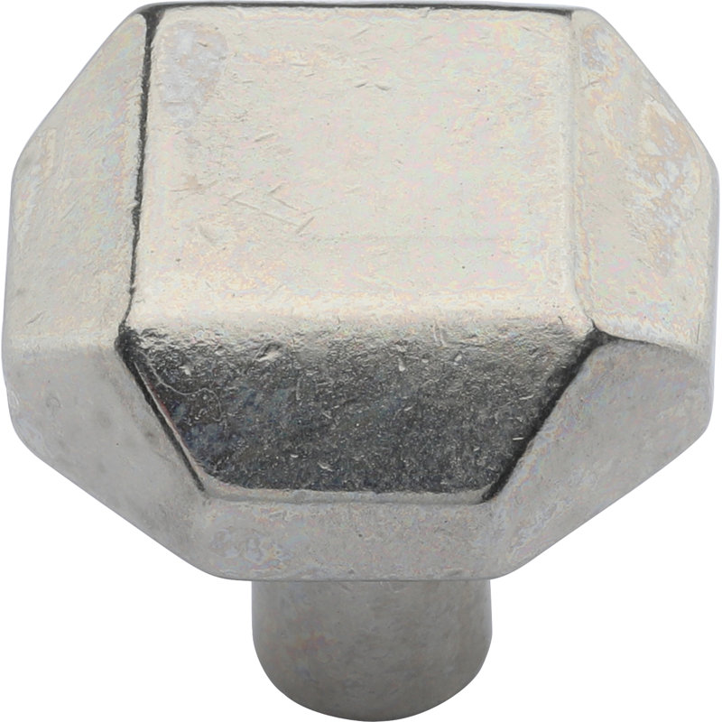Poignée à facettes, 1.25, Bronze blanc