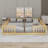 Double Twin Floor Bed With Fence And Guardrails-1144739493