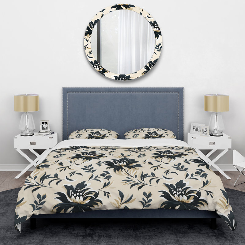 Ensemble de housse de couette Ozkan - Damask, Housse de couette pour très grand lit et 2 très