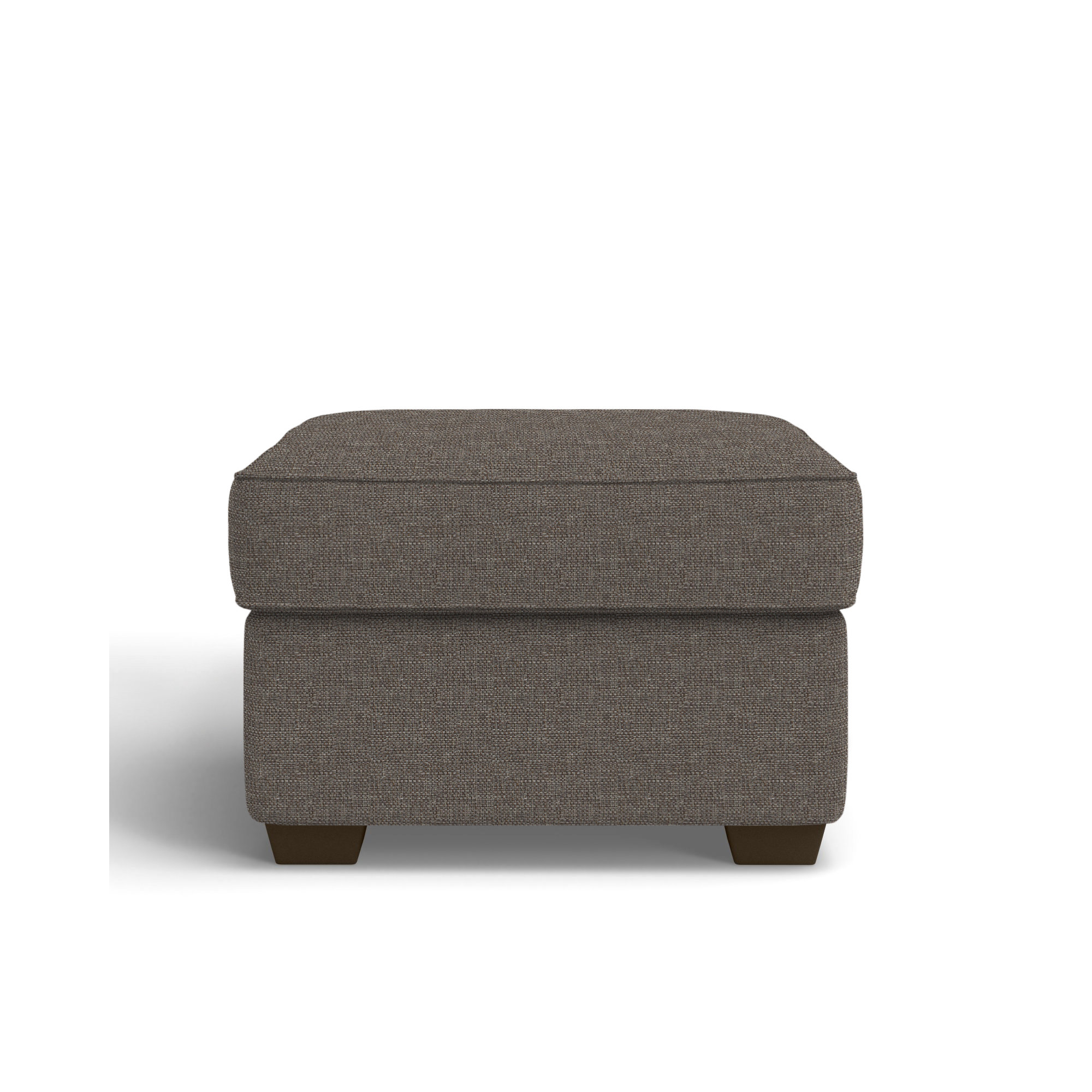 Gemi Upholstered Ottoman, Drusky Charcoal Sustain® Basketweave