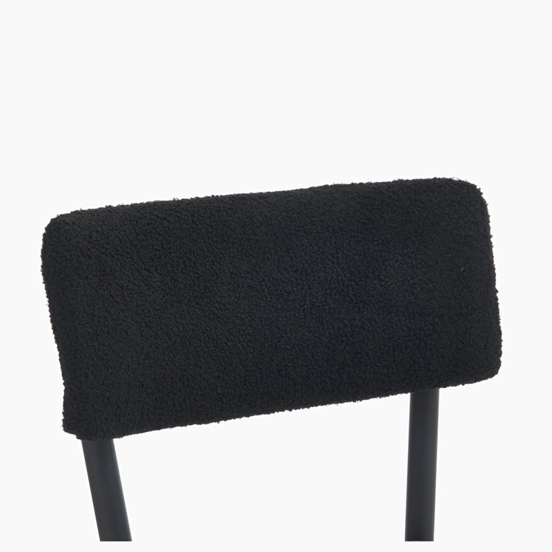 Tabouret de comptoir 24,8 po Jala, Noir, Noir