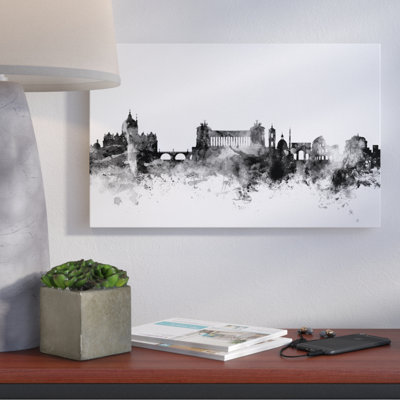 «Rome Italy Skyline», impression sur toile tendue