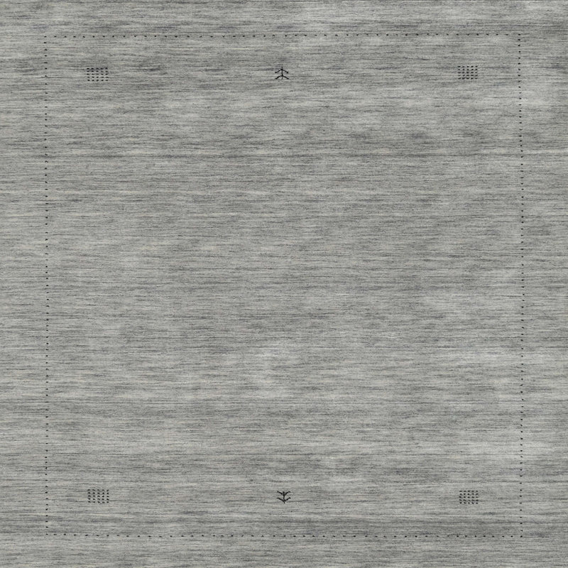 Tapis abstrait gris, Carré 8 pi