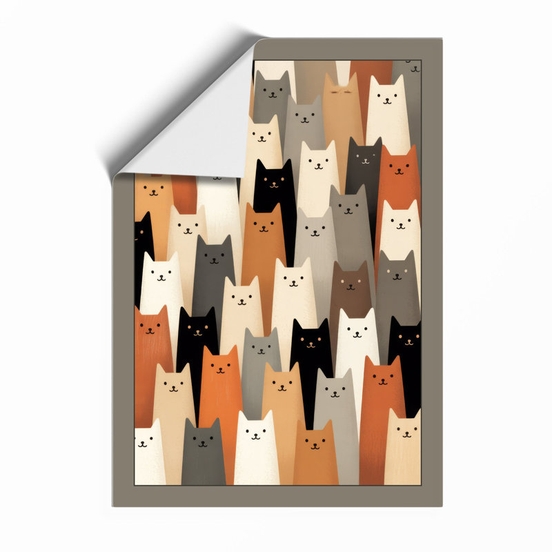 Geometric Cat Pattern Modern - Print, Unframed, A3 - 42.0 x 29.7 cm