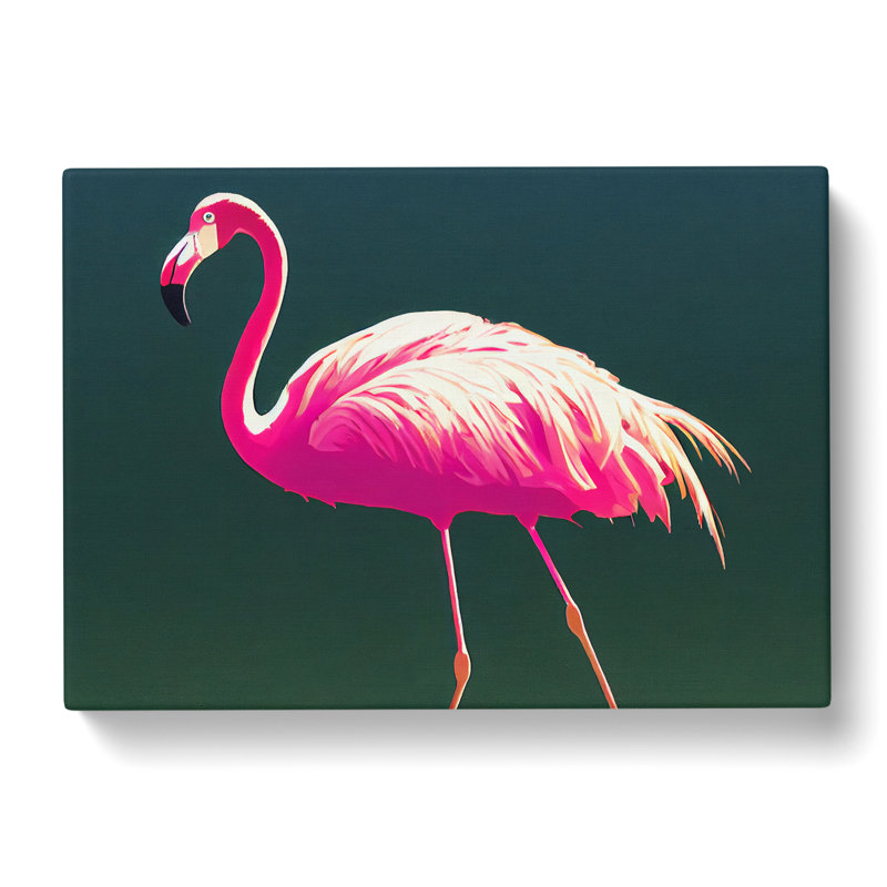 Enthralling Flamingo - Wrapped Canvas Print, 50cm H x 76cm W x 3cm D