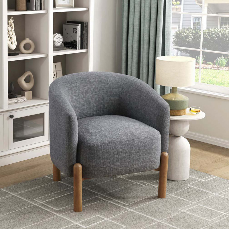 Chaise d'appoint en bois massif, Gris