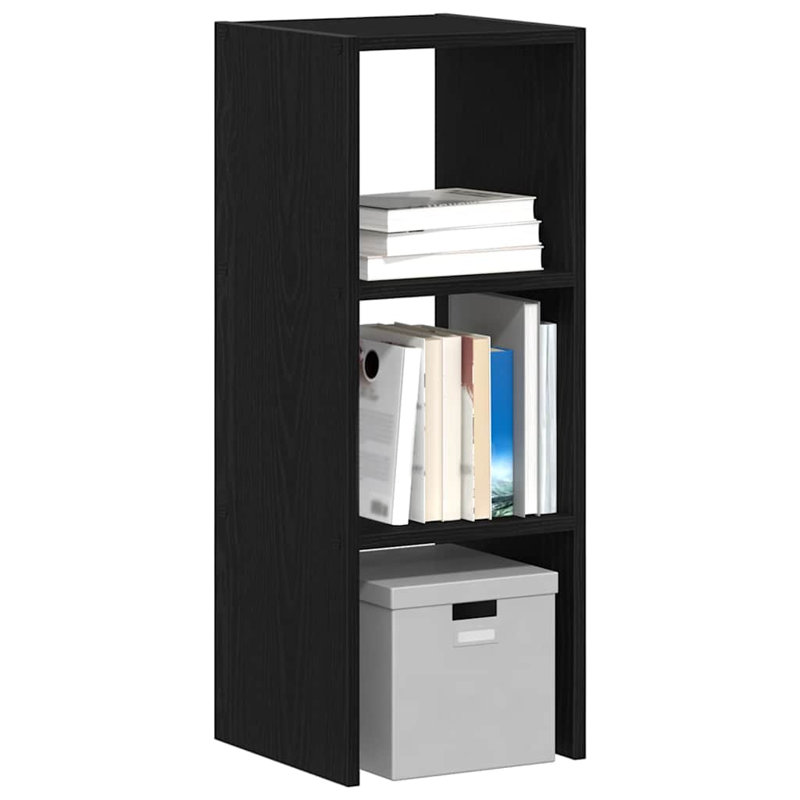 Rubeena 80cm H x 30cm W Bookcase, Black Oak