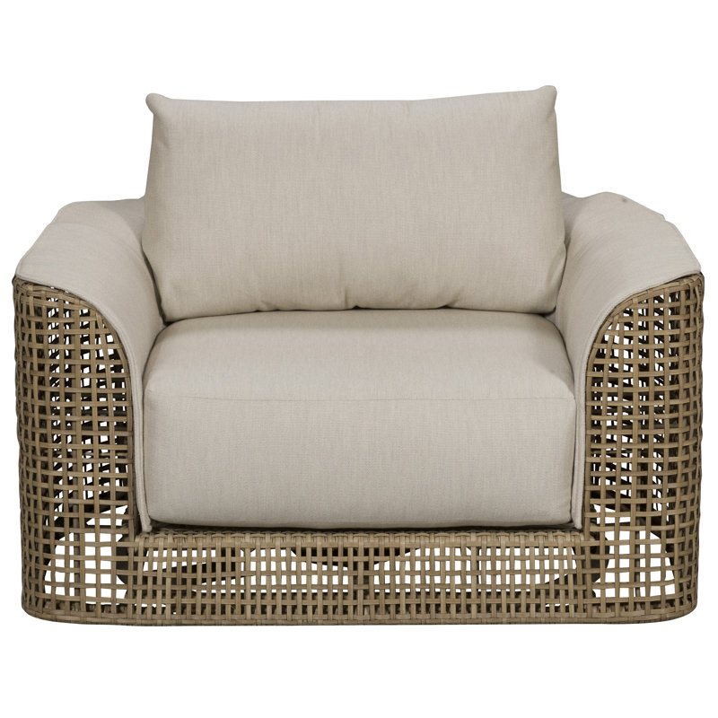 Bliss Outdoor Swivel Chair w/ Blanket, Kramer Lace