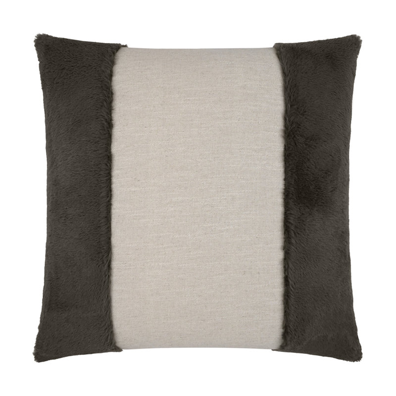 Coussin Courchevel, Gris/brun, Carré 24 po