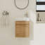 Hermanna 17" Wall Mounted Single Bathroom Vanity With Ceramic Top-282911029