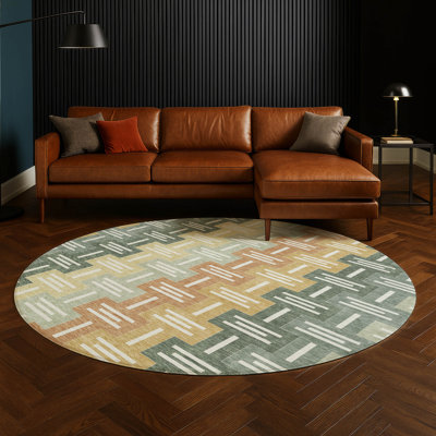 Machine Washable Indoor/Outdoor Chantille ACN2556 Mid-Century Modern Rug