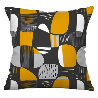 Coussin décoratif réversible en mélange de coton