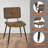 Hararat Modern 5-Piece Dining Set Rectangular Table Upholstered Chairs Industrial Style for Small Spaces Dining Room-199642553-199642555