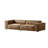 Brown Genuine Leather Modular Sofa cushion couch