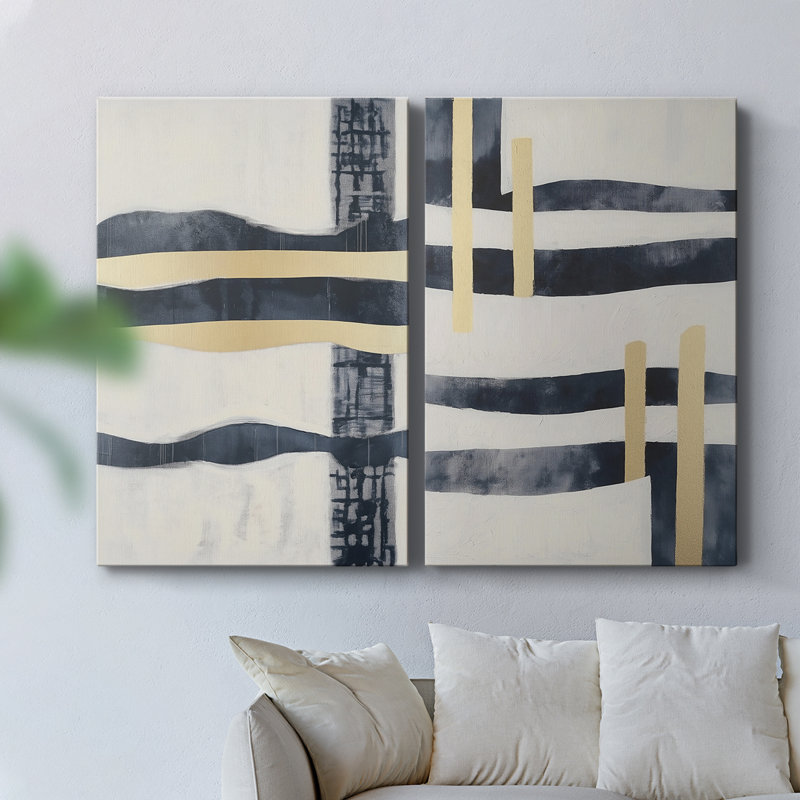 ABSTRACT Series DCCDXCVI - Toile tendue avec châssis de qualité supérieure - Prêt à être accroché, H 36 po x l 48 po