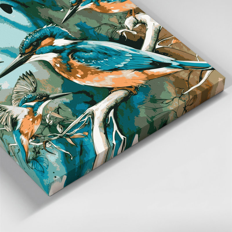 Art mural sur toile beige, H 32 po x l 32 po