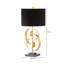 Ayonah Gold Metal Living Room Table Lamp, Bedside Buffet Lamp for Bedroom