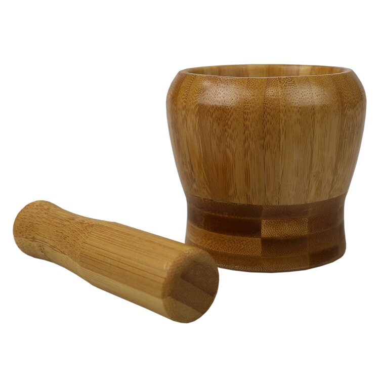 TB Essentials Bamboo Mortar and Pestle Set