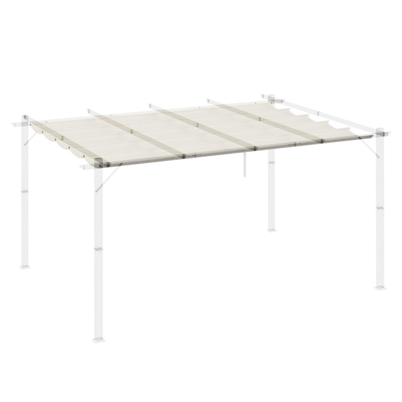 17 Stories Fabric Replacement Canopy for Pergola, Cream, 6cm H x 350cm W x 260cm D