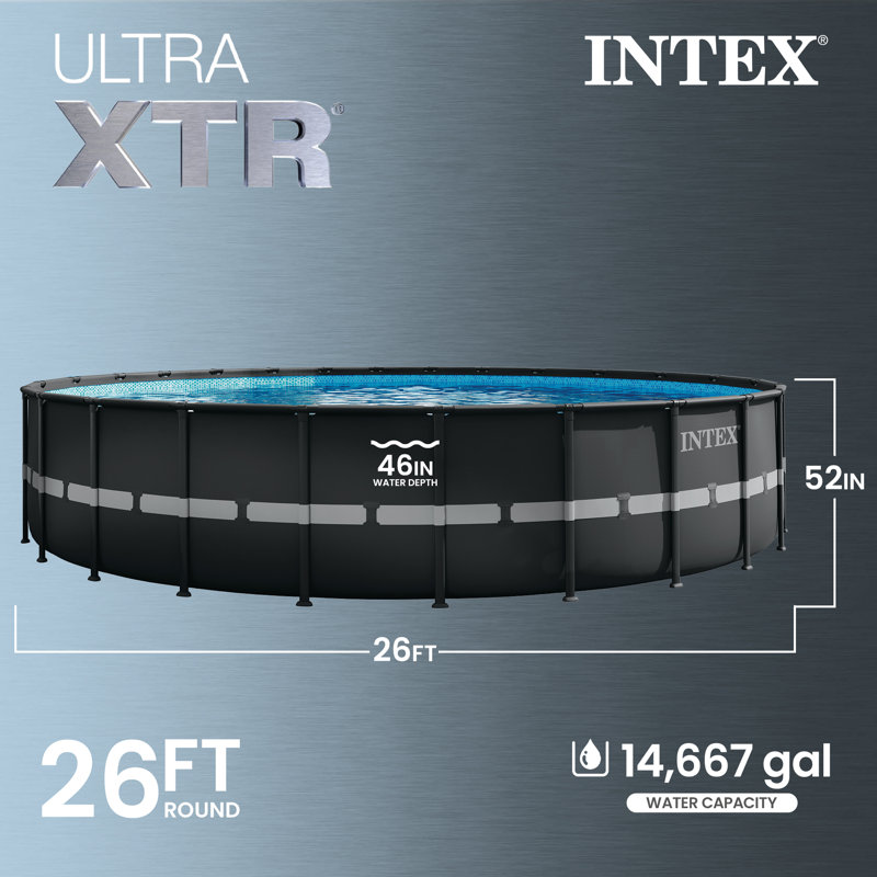 Intex Ultra XTR 26' x 52" Round Above Ground Pool & 2 Pack OptiFlow Filter Sand