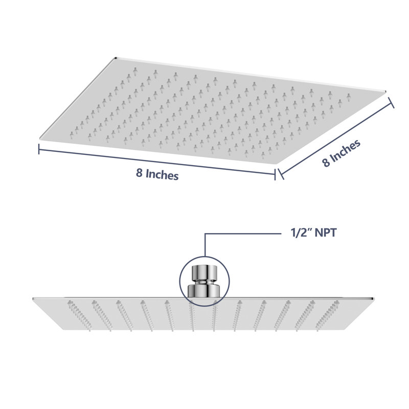 Rain Rain Shower Head 1.8 GPM GPM, Chrome
