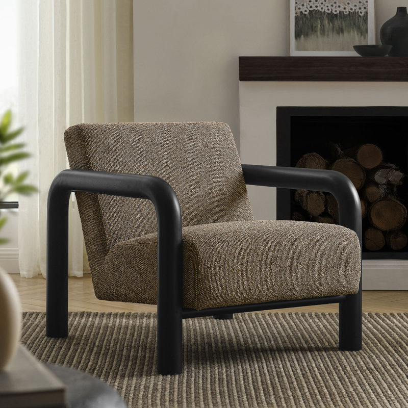 Fauteuil d'appoint Sereno Boucle, Noir, Terre