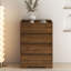 Commode 4 tiroirs, commode sans poignée, commode pour chambre à coucher 100% imperméable, armoire en bois moderne avec cadre robuste pour le salon, l'entrée, la chambre à coucher, le couloir, le bureau