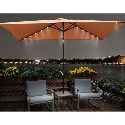 Parasol solaire rectangulaire de patio 10 pi x 6,5 pi Turquoise