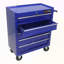 Coffre à outils 5 tiroirs, armoire de rangement pour outils pour le garage avec 4 roues et système de verrouillage, BLEU-121650139