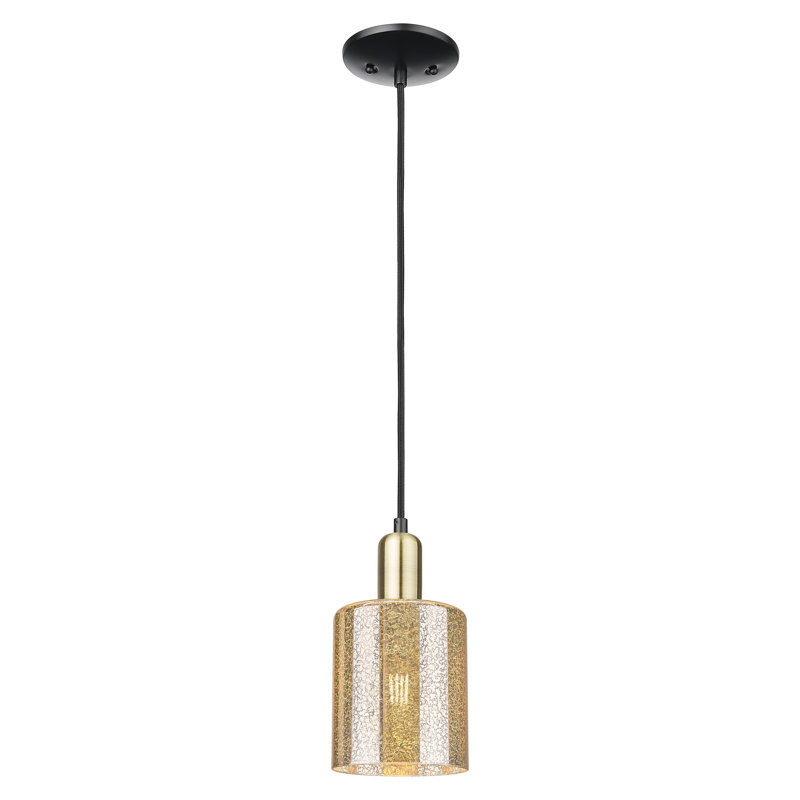 Arcadia - Landenne - Mini-luminaire suspendu à cordon 5 lumières 1 po, Laiton antique noir, Mercure