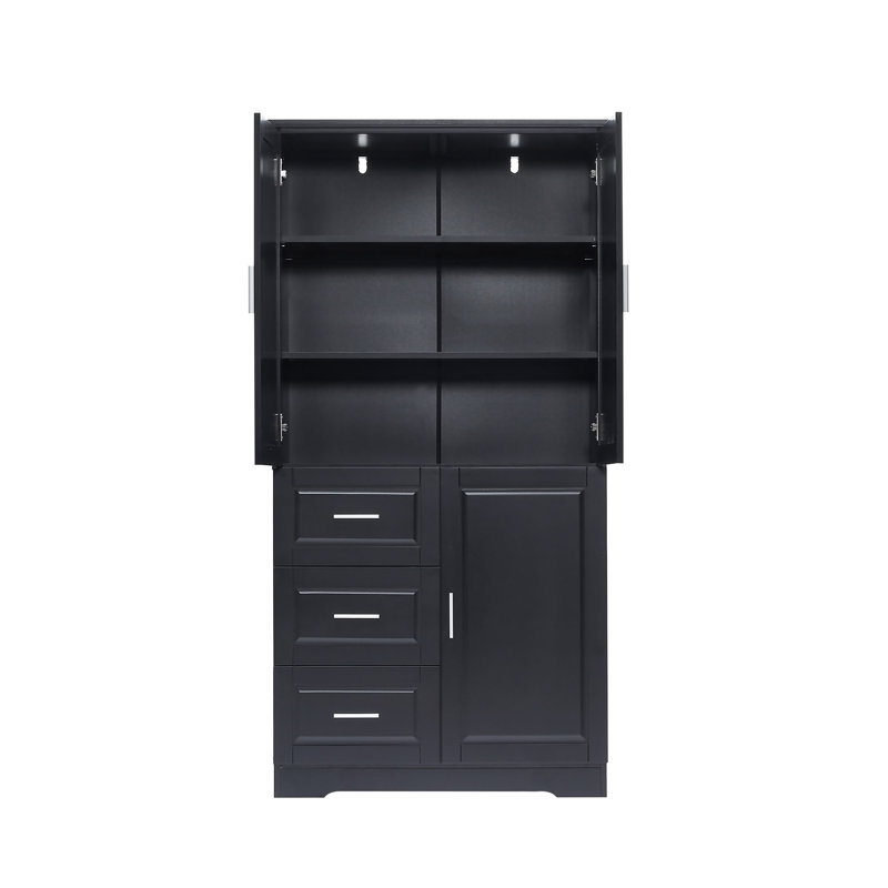 Semele MDF Bathroom Cabinet, Black
