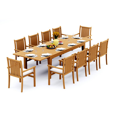 Teak Wood Patio Dining Set with