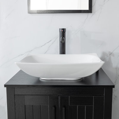 ECLIFE Manrique 19.7'' Ceramic Specialty Bathroom Sink with Faucet