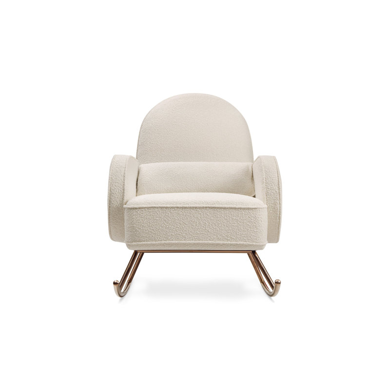 Compass Rocking Chair, Ivory Boucle